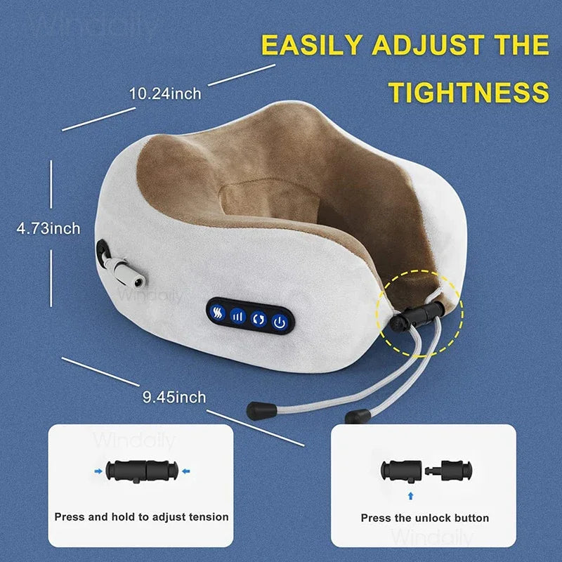 Electric Neck Massager with Heat and Vibration