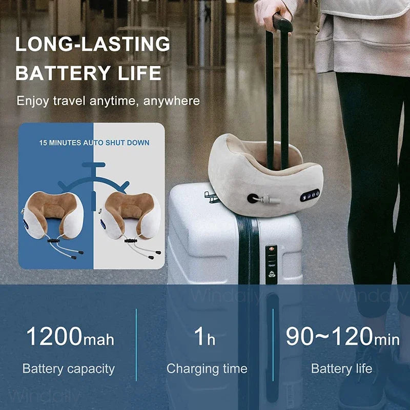 Electric Neck Massager with Heat and Vibration